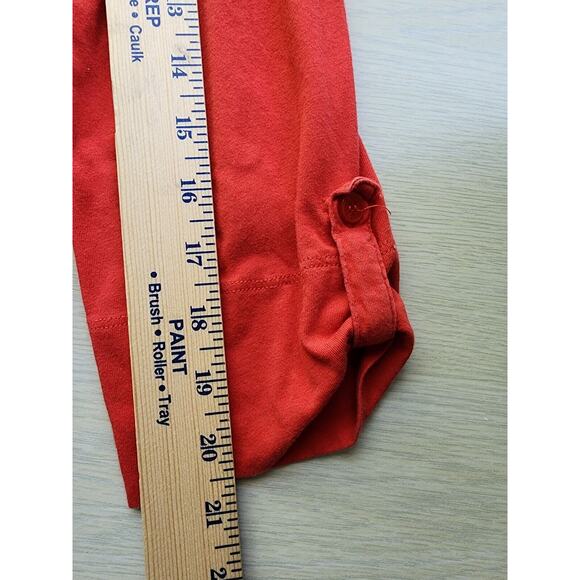 TOP/BLOUSE-JONES NEW YORK-Dark Pumpkin Orange-Tab Long Sleeves-Bottom Hem-X-Lrg - Picture 11 of 11